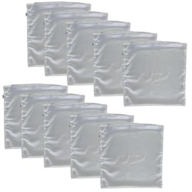 Imagem de Kit 10 Capas de Almofada Cetim Branca 35x35 Ideal Sublimação - Magic E