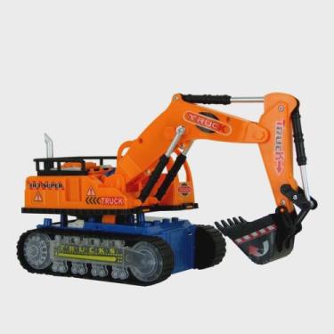 Imagem de Brinquedo Infantil trator Escavadeira Com Som e Luzes 3D. - Toy King