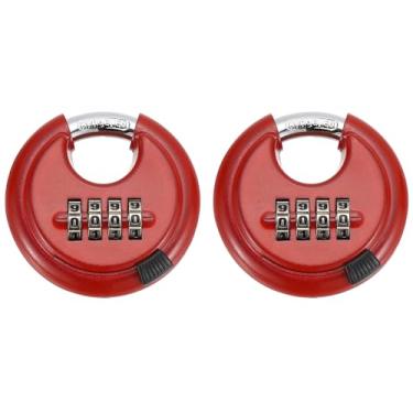 Imagem de PATIKIL Fechadura de combinação, cadeado de disco de 4 dígitos com manilha de 3/20.3 cm de aço endurecido, cadeado combo externo à prova de intempéries para unidade de armazenamento de cerca de