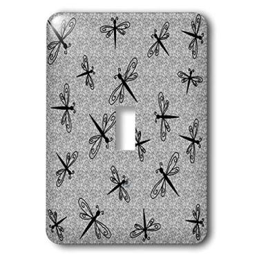Imagem de 3dRose LLC lsp_12136_1 Libélulas dançantes em granito cinza, interruptor único