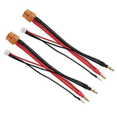 Imagem de Yiqigou 2 Pack XT60 Plug Female Connector to 4MM Banana Plug Bullet Connector Adapter Lead with 2S JST-XH Balance Plug for RC Car Drone Lipo Battery