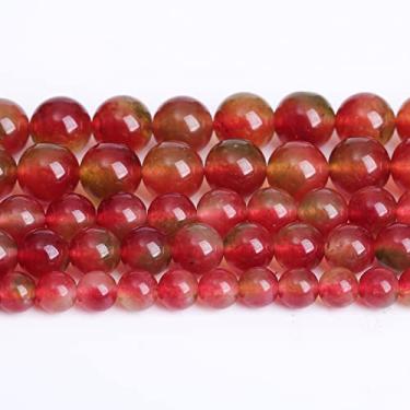 Imagem de Pérolas em pó naturais redondas soltas 2 3 4 5 6 8 10 12 14 16 mm Tamanho para fazer joias DIY pulseira colar (6 mm, turmalina melancia)