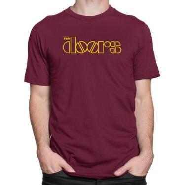 Imagem de Camiseta Masculina The Doors Banda De Rock - SEMPRENALUTA, Vinho, P
