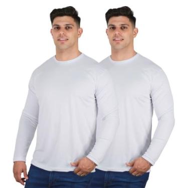 Imagem de Kit 2 Camisetas Manga Longa Masculina Proteção UV Dry Fit 50 - TRV, 2 