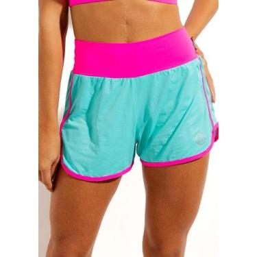 Imagem de Short Duplo Fitness Academia Feminino Beach Tennis LaBrun, M, Azul, Tu