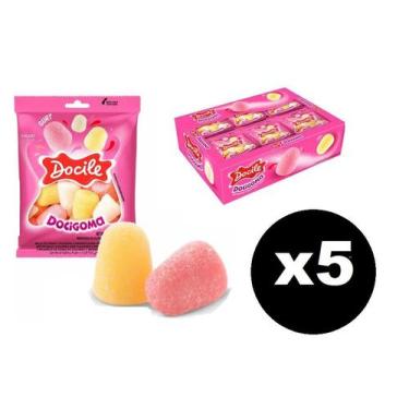 Imagem de 5 Caixas Mini Bala de Goma Docigoma Gurt 24X18g - Docile