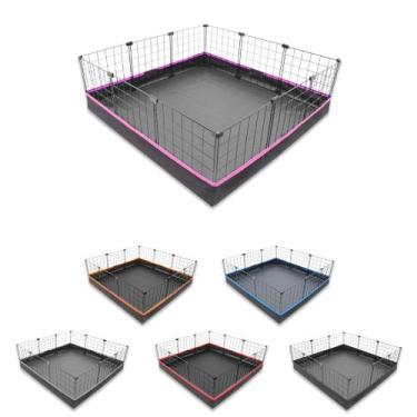 Imagem de Cercado Aramado Porquinho da Índia 90x90 Cm Preto com Bandeja Higiênic