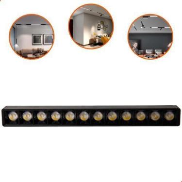 Imagem de Luminária Smd Pontual Fixa 12w Para Trilho Magnético 48v Led - VLED, B
