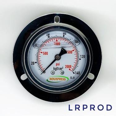 Imagem de Manômetro horizontal -diam.63mm (2. 1/2 ) com escala de 0-140 KGF/CM2 