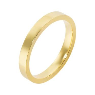 Imagem de Aliança Folheada A Ouro 18K 3mm Reta Anatômica - Erah Joias, 20