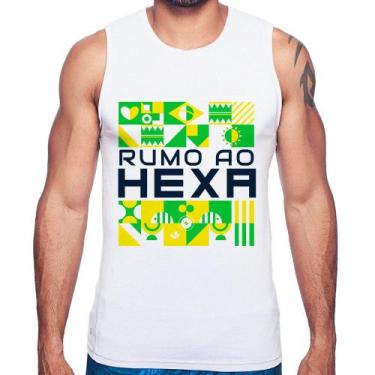 Imagem de Regata Rumo ao Hexa - Foca na Moda, Branco, GG
