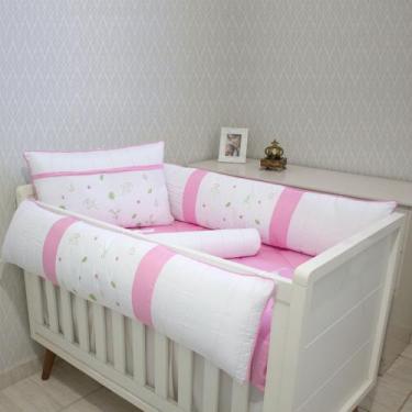 Imagem de Kit de Berço Menina Flores do Campo 08 Peças - Bebê & Enxoval