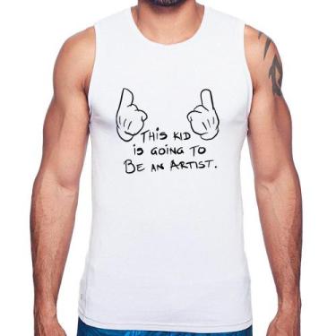 Imagem de Regata This kid is going to be an artist - Foca na Moda, Branco, M