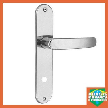 Imagem de Fechadura para porta de Banheiro WC Cromada Inox 2800/71 40mm Aliança 