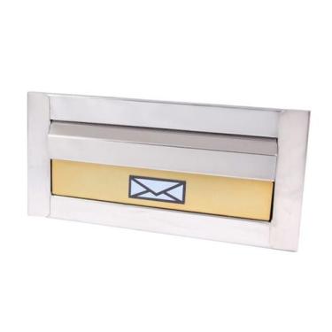 Imagem de Caixinha De Correio Inox Moderna Dourada 35cm - JGC COMERCIAL