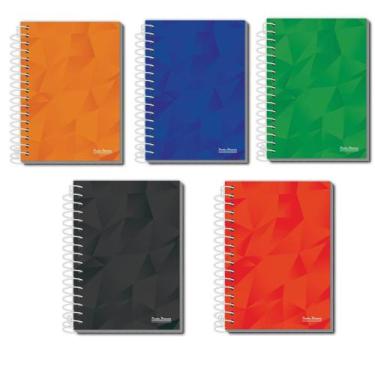Imagem de Kit 50 Caderneta Espiral Pequena 48 folhas Capa Flexível 14x10cm - Pau