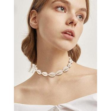 Imagem de Colar Com Concha Búzios Naturais Cordão Ajustável - IMPORTADO 