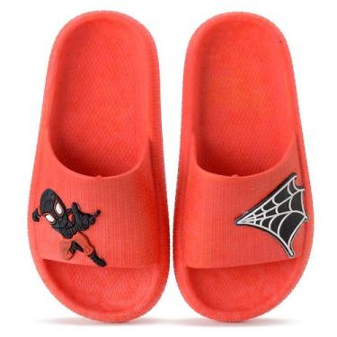 Imagem de Sandália Slide Infantil Chinelo Homem Aranha Nuvem Menino - Cauby, Ver