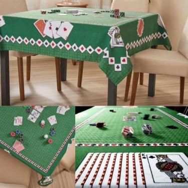 Imagem de Toalha De Mesa Baralho Poker Cartas 1,50x1,50 M Estampada - Lepper
