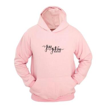 Imagem de Moletom Masculino Canguru Estampa Jiu The Way com Capuz - Ragor, Rosa,