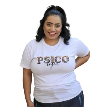 Imagem de Babylook de psicologia camiseta plus size camisa feminina faculdade cu