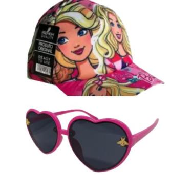 Imagem de Bone da barbie mais relogio infantil. Kit 2 em 1 para alegrar sua filh