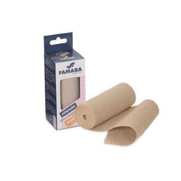 Imagem de Atadura Elástica de Média Compressão 15cm x 1,30cm Bege Famara