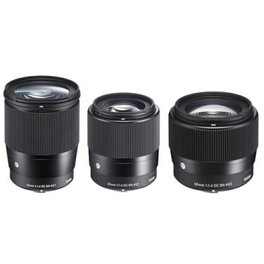 Imagem de Sigma Conjunto de lentes contemporâneas: 16-56 mm f/1.4 DC DN para câmeras Sony E-mount, preto