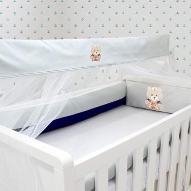 Imagem de Kit de Berço Coleção Light - 06 Peças - Bebê & Enxoval, Urso Marinheir