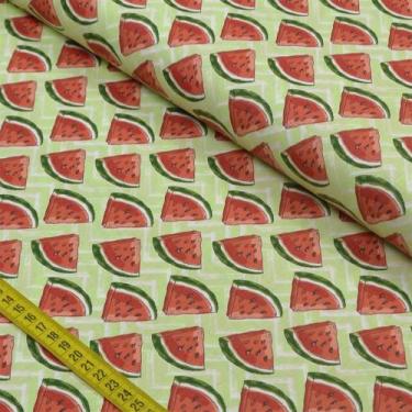 Imagem de Tecido Estampado para Patchwork - Frutas: Melancias (0,50x1,50) - Fuxi