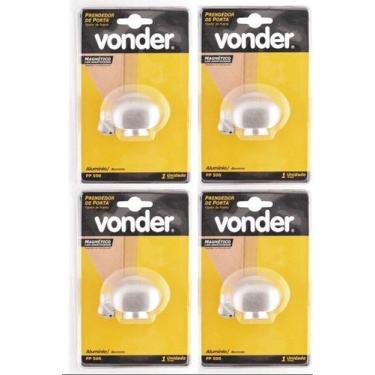 Imagem de Kit com 4 Fixador de porta FP-500 alumínio VONDER