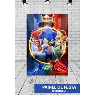 Imagem de Painel De Festa Vertical para Aniversário - Sonic - Shopp do Adesivo