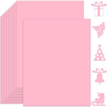 Imagem de Twavang 25 folhas de papel cartolina rosa 21 x 28 cm, papel grosso de 250 g/m² para scrapbook, convites, impressão e cartões de bricolagem