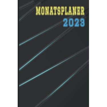 Imagem de Monatsplaner 2023: Mit Monatsübersicht & Kontakttabelle | DIN A5 (6x9 Zoll), 1 Monat auf 2 Seiten | Terminkalender, Wochenplaner, Kalenderbuch, …
