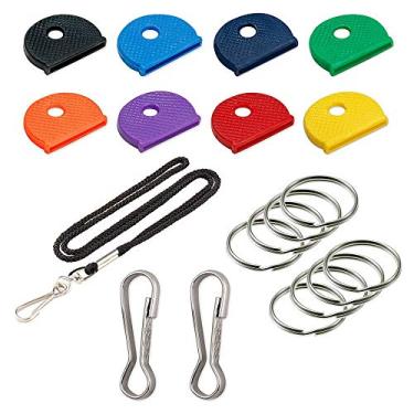 Imagem de Lucky Line Kit de identificação e organização de chave divertida, 41 peças, chaveiros, cordões (A77757)