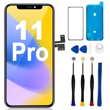 Imagem de Para substituição de tela do iPhone 11 Pro, tela sensível ao toque 3D e LCD, compatível com A2160, A2217, A2215, com ferramentas de reparo completas e protetor de tela (5,8 polegadas)