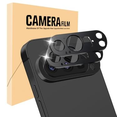 Imagem de NECARSIN Pacote com 2 para protetor de lente de câmera Google Pixel 9 Pro XL, capa de câmera de vidro temperado de metal premium, protetor de tela de alta definição antiarranhões para Pixel 9 Pro XL