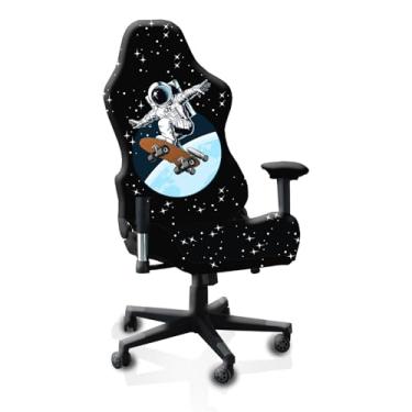 Imagem de QYZDLM Capas para cadeira de jogos, impressão 3D, elástica, reclinável, para computador, capa de assento para cadeira de jogos com capa para apoio de braço (sem cadeiras) (G)