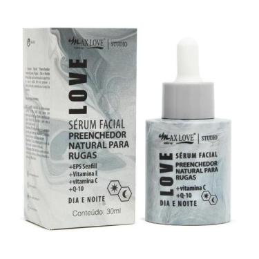 Imagem de Sérum Facial Preenchedor Natural Para Rugas Vegano 30ml Max Love