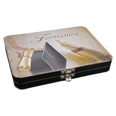 Imagem de Álbum De Fotos Maleta Formatura Capelo Livros Para 80 Fotos 15x21