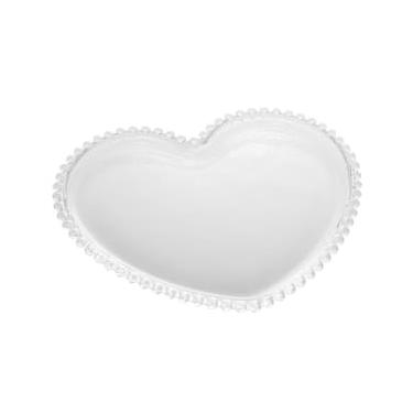 Imagem de Prato Raso Wolff Coração Pearl Transparente - 20 cm