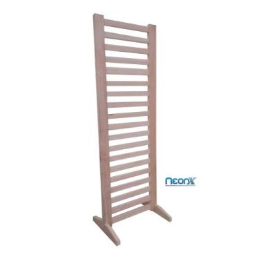 Imagem de Painel Biombo Divisória Floreira Com Pés 162x54 cm Madeira Ripado Neon