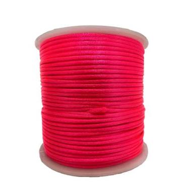 Imagem de Rolo Cordão Fio De Cetim Seda Rabo De Rato 1mm 50m - ArtePunto, RosaNe