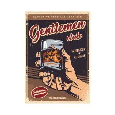 Imagem de Placa Decorativa Churrasco Genttlemen Club - Império da Impressão