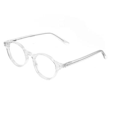 Imagem de Armação De Óculos De Grau Lente Masculino Feminino Redondo Elegante (Transparente)