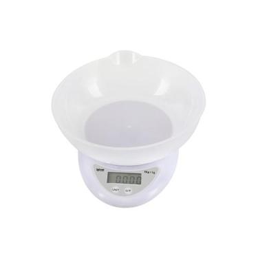 Imagem de Balança Digital Eletrônica de Cozinha Para Alimentos 5kg com Tigela - 