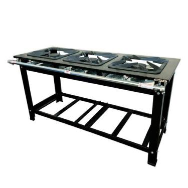 Imagem de Fogão Industrial 3 Bocas Cefaz Linha Gold Alta Pressão CFZG-170