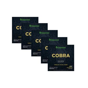 Imagem de Kit 5 Encordoamento Viola Caipira Giannini Cobra GESVNL Aço Nickel Leve
