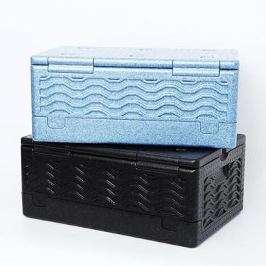 Imagem de Caixa térmica dobrável de 25 L, recipiente portátil para transporte de alimentos frescos (39L)