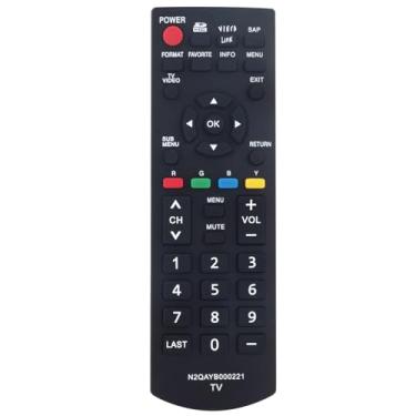 Imagem de Controle remoto de substituição N2QAYB000221 compatível com Panasonic TV TH-C50HD18 TH-42PZ80U TH-C46FD18A TC-26LX85 TH-50PX80U TH-C42HD18A TH-42PZ80 TC-32LX85 TH-C42FD18A TH-42PZ80 TC-32LX85